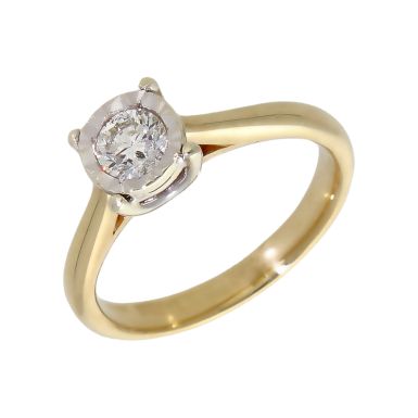 Pre-Owned 9ct Yellow Gold 0.25ct Diamond Solitaire Ring