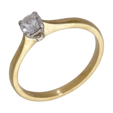 Pre-Owned 9ct Yellow Gold 0.29ct Diamond Solitaire Ring