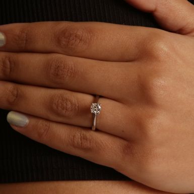 Pre-Owned 18ct White Gold 0.50ct Diamond Solitaire Ring