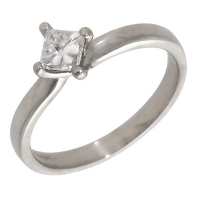 Pre-Owned Platinum 0.33ct Princess Cut Diamond Twist Ring