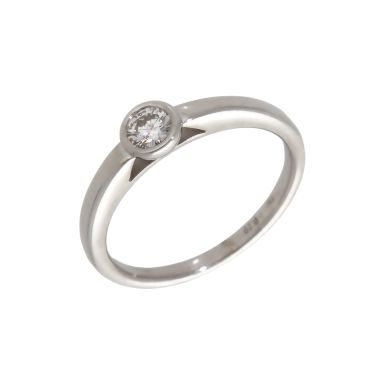 Pre-Owned 18ct White Gold 0.20ct Diamond Solitaire Ring