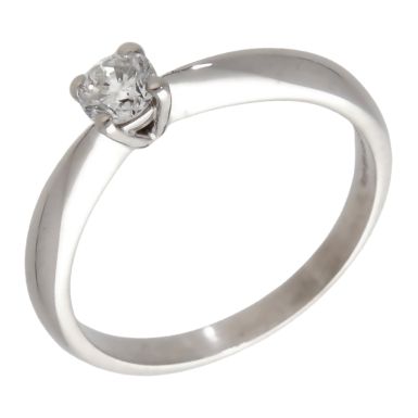 Pre-Owned 18ct White Gold 0.28ct Diamond Solitaire Ring