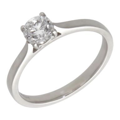 Pre-Owned Platinum 0.67ct Diamond Solitaire Ring