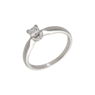 Pre-Owned Platinum 0.29ct Princess Cut Diamond Solitaire Ring