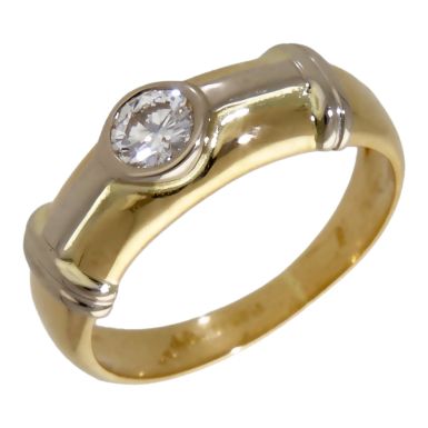 Pre-Owned 18ct Yellow & White Gold 0.30ct Diamond Solitaire Ring