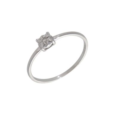 Pre-Owned 9ct White Gold Lightweight Diamond Solitaire Ring