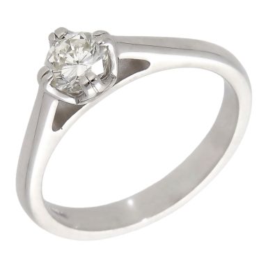 Pre-Owned 18ct White Gold 0.55ct Diamond Solitaire Ring