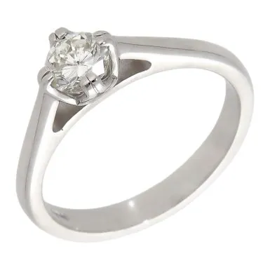 Pre-Owned 18ct White Gold 0.55ct Diamond Solitaire Ring