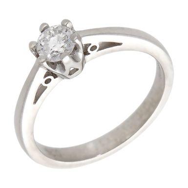 Pre-Owned 9ct White Gold 0.25ct Diamond Solitaire Ring