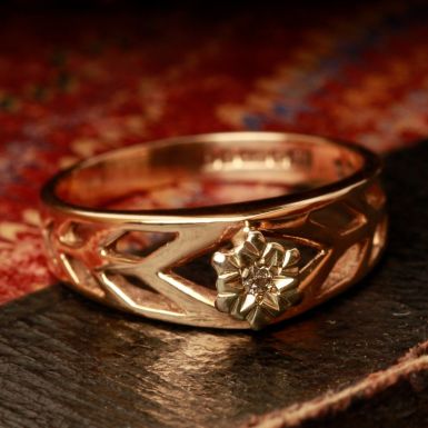 Pre-Owned Vintage 1979 9ct Yellow Gold Diamond Solitaire Ring