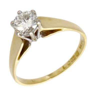 Pre-Owned 18ct Yellow Gold 0.45ct Diamond Solitaire Ring