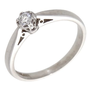 Pre-Owned 18ct White Gold Diamond Solitaire Ring