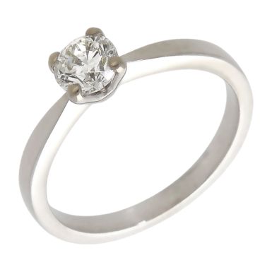 Pre-Owned 18ct White Gold 0.46ct Diamond Solitaire Ring