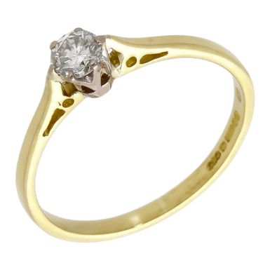 Pre-Owned 18ct Yellow Gold 0.24ct Diamond Solitaire Ring
