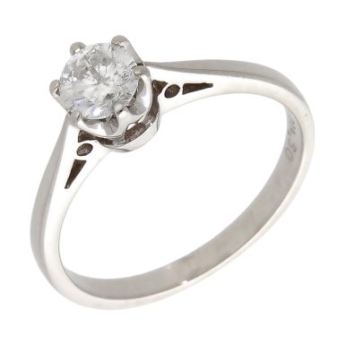 Pre-Owned 18ct White Gold 0.50ct Diamond Solitaire Ring