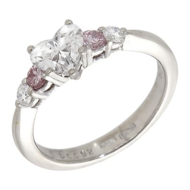 Pre-Owned Platinum Heart Diamond Solitaire Ring