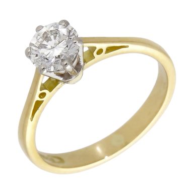 Pre-Owned 18ct Yellow Gold 0.81ct Diamond Solitaire Ring