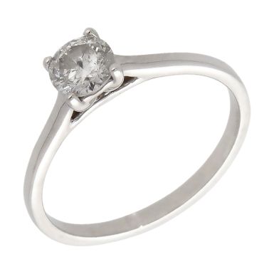 Pre-Owned 14ct White Gold 0.50ct Diamond Solitaire Ring