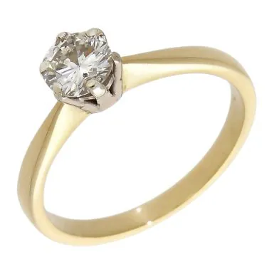 Pre-Owned 18ct Yellow Gold 0.50ct Diamond Solitaire Ring