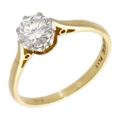 Pre-Owned 18ct Yellow Gold 0.66ct Diamond Solitaire Ring