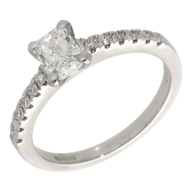 Pre-Owned Platinum Radiant Cut Diamond Solitaire Ring
