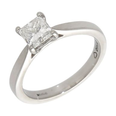 Pre-Owned Platinum 0.75ct Princess Cut Diamond Solitaire Ring