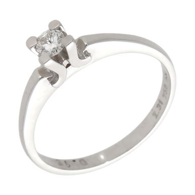 Pre-Owned 18ct White Gold 0.15ct Diamond Solitaire Ring