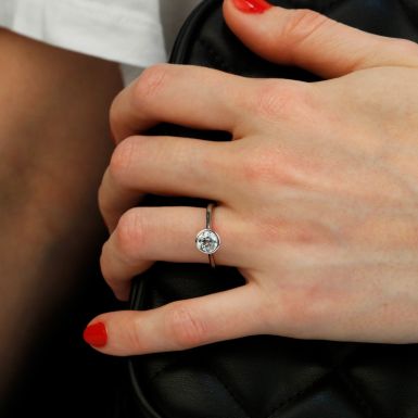 Pre-Owned 9ct White Gold 0.74ct Diamond Solitaire Ring