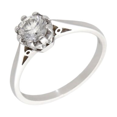 Pre-Owned Platinum 0.50ct Diamond Solitaire Ring