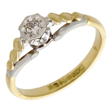 Pre-Owned Vintage 1963 18ct Yellow Gold Diamond Solitaire Ring