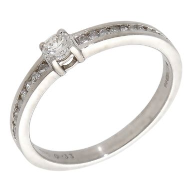 Pre-Owned 9ct White Gold 0.33ct Diamond Solitaire Ring