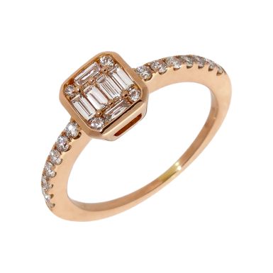 Pre-Owned 18ct Rose Gold 0.39 Carat Diamond Dress Ring