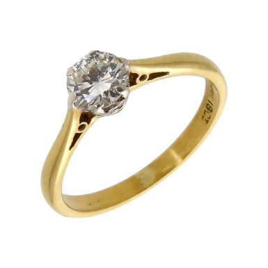 Pre-Owned 18ct Yellow Gold 0.50ct Diamond Solitaire Ring