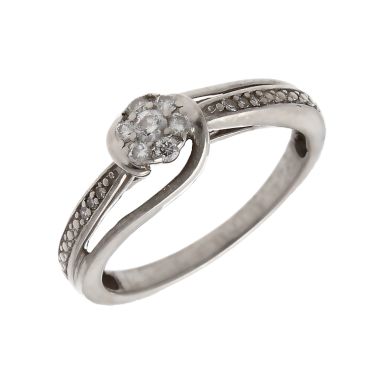 Pre-Owned 9ct White Gold 0.14ct Diamond Cluster Ring