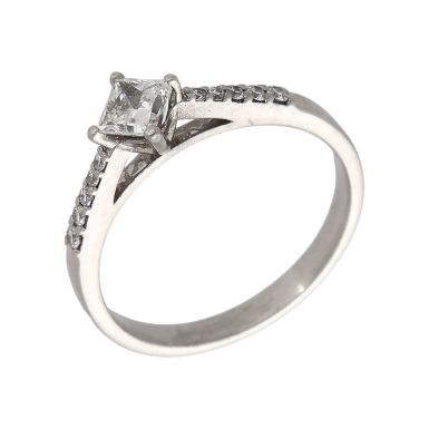 Pre-Owned 18ct White Gold 0.50ct Princess Cut Diamond Ring