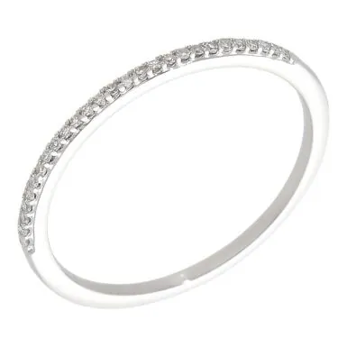 Pre-Owned 9ct White Gold Diamond Half Eternity Ring