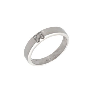 Pre-Owned 9ct White Gold Diamond Set Band Dress Ring