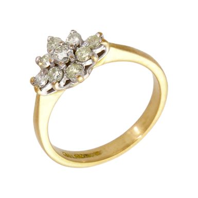 Pre-Owned 18ct Yellow Gold 0.40ct Diamond Cluster Ring