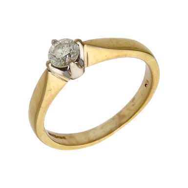 Pre-Owned 9ct Yellow Gold 0.27ct Diamond Solitaire Ring