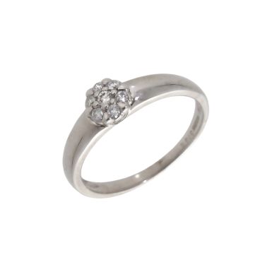 Pre-Owned 9ct White Gold Diamond Cluster Ring