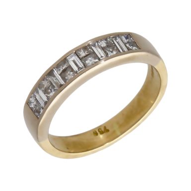 Pre-Owned 18ct Gold 0.50ct Mixed Cut Diamond Eternity Ring