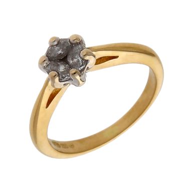 Pre-Owned 18ct Gold 0.34ct Marquise Cut Diamond Cluster Ring