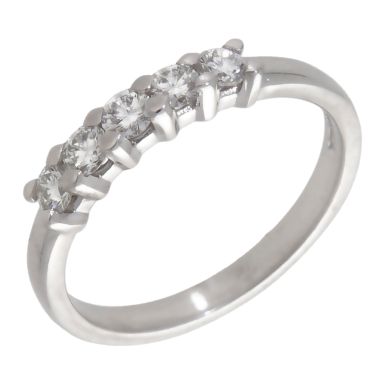 Pre-Owned 18ct White Gold 0.40ct Diamond 5 Stone Eternity Ring