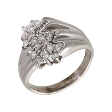 Pre-Owned 9ct White Gold 0.50ct Diamond Cluster Ring