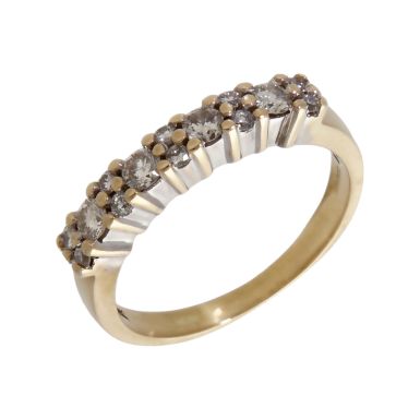 Pre-Owned 9ct Yellow Gold 0.50ct Diamond Half Eternity Ring