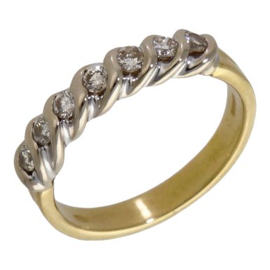Pre-Owned 18ct Yellow Gold 0.35ct Diamond Half Eternity Ring