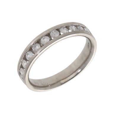 Pre-Owned 9ct White Gold 0.50ct Diamond Half Eternity Ring