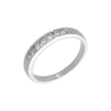 Pre-Owned 9ct White Gold 0.25ct Diamond Half Eternity Ring