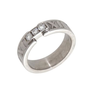 Pre-Owned 750 Tiffany & Co Diamond Set Atlas Range Band Ring