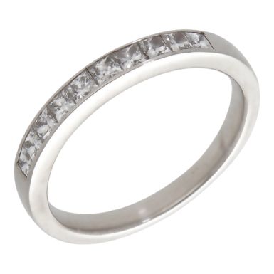 Pre-Owned 18ct White Gold Princess Cut Diamond Eternity Ring